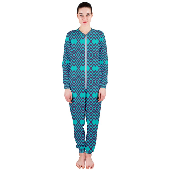 Chevron Zigzag Pattern OnePiece Jumpsuit (Ladies)