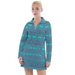 Chevron Zigzag Pattern Women s Long Sleeve Casual Dress