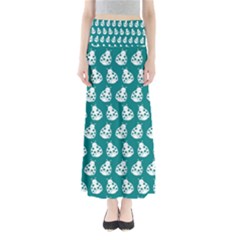 Ladybug Vector Geometric Tile Pattern Full Length Maxi Skirt by GardenOfOphir