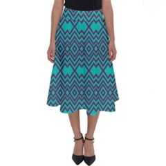 Chevron Zigzag Pattern Perfect Length Midi Skirt