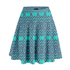 Chevron Zigzag Pattern High Waist Skirt