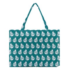 Ladybug Vector Geometric Tile Pattern Medium Tote Bag by GardenOfOphir