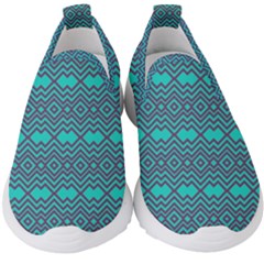 Chevron Zigzag Pattern Kids  Slip On Sneakers