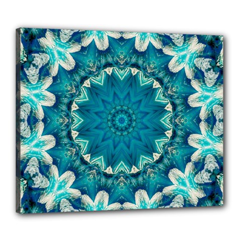 Kaleidoscope Mandala Ornament Canvas 24  X 20  (stretched)