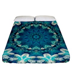 Kaleidoscope Mandala Ornament Fitted Sheet (california King Size)