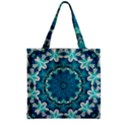 Kaleidoscope Mandala Ornament Zipper Grocery Tote Bag View2