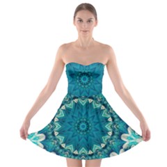 Kaleidoscope Mandala Ornament Strapless Bra Top Dress