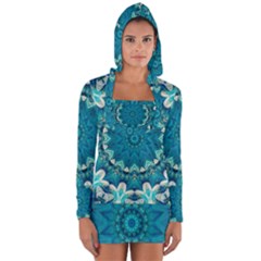 Kaleidoscope Mandala Ornament Long Sleeve Hooded T-shirt