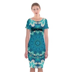 Kaleidoscope Mandala Ornament Classic Short Sleeve Midi Dress