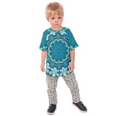 Kaleidoscope Mandala Ornament Kids  Raglan Tee