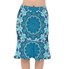 Kaleidoscope Mandala Ornament Short Mermaid Skirt