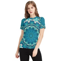 Kaleidoscope Mandala Ornament Women s Short Sleeve Rash Guard