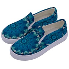 Kaleidoscope Mandala Ornament Kids  Canvas Slip Ons