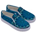 Kaleidoscope Mandala Ornament Kids  Canvas Slip Ons View3