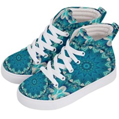 Kaleidoscope Mandala Ornament Kids  Hi-top Skate Sneakers