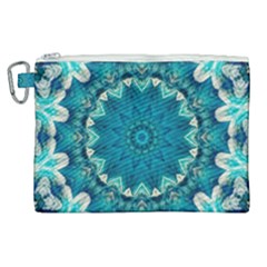 Kaleidoscope Mandala Ornament Canvas Cosmetic Bag (xl)