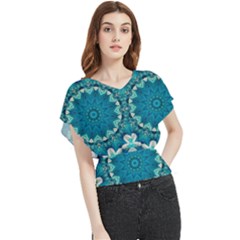 Kaleidoscope Mandala Ornament Butterfly Chiffon Blouse