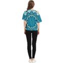 Kaleidoscope Mandala Ornament One Shoulder Cut Out Tee View2