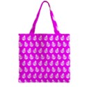 Ladybug Vector Geometric Tile Pattern Zipper Grocery Tote Bag View2