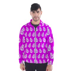 Ladybug Vector Geometric Tile Pattern Men s Windbreaker