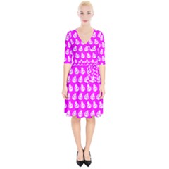 Ladybug Vector Geometric Tile Pattern Wrap Up Cocktail Dress by GardenOfOphir