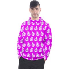 Ladybug Vector Geometric Tile Pattern Men s Pullover Hoodie by GardenOfOphir