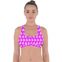 Ladybug Vector Geometric Tile Pattern Cross Back Hipster Bikini Top  View1