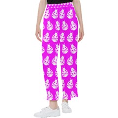 Ladybug Vector Geometric Tile Pattern Women s Pants  by GardenOfOphir