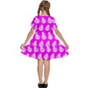 Ladybug Vector Geometric Tile Pattern Kids  Short Sleeve Tiered Mini Dress View4