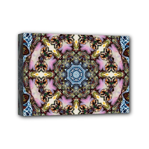 Abstract Kaleidoscope Digital Mini Canvas 7  X 5  (stretched)