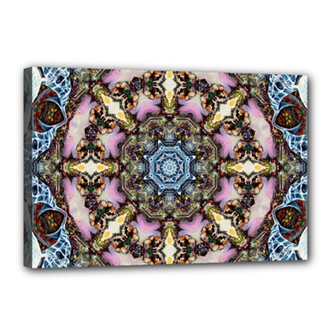 Abstract Kaleidoscope Digital Canvas 18  X 12  (stretched)