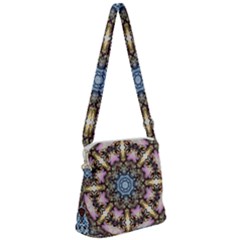 Abstract Kaleidoscope Digital Zipper Messenger Bag