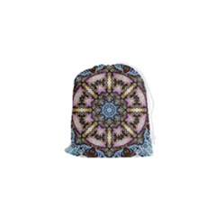 Abstract Kaleidoscope Digital Drawstring Pouch (xs)