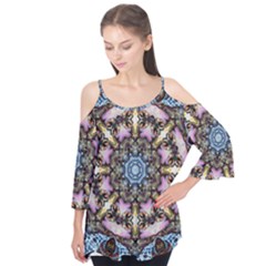 Abstract Kaleidoscope Digital Flutter Tees