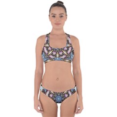 Abstract Kaleidoscope Digital Cross Back Hipster Bikini Set