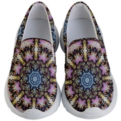 Abstract Kaleidoscope Digital Kids Lightweight Slip Ons