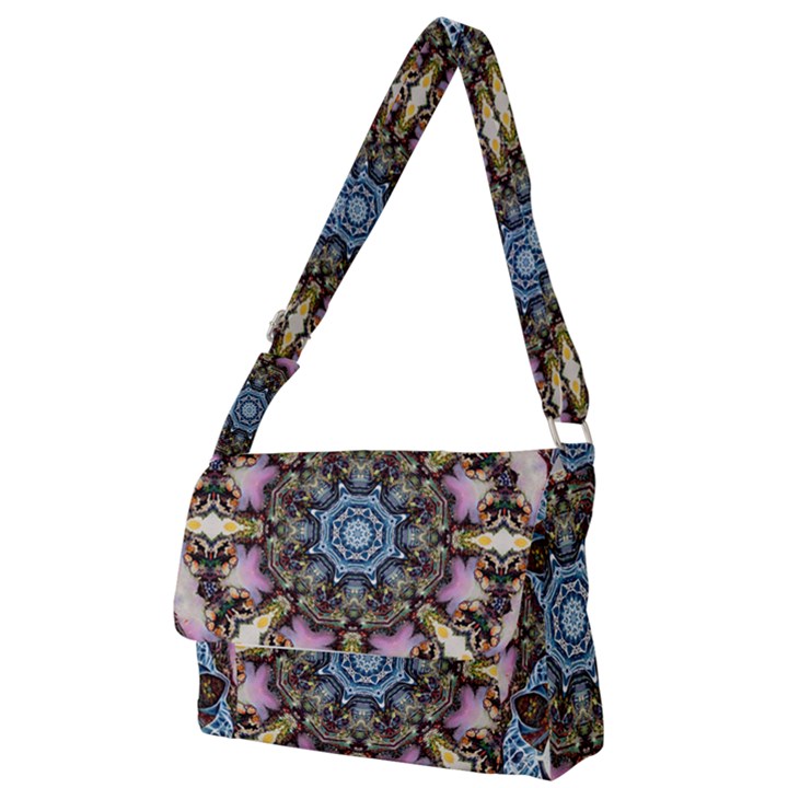 Abstract Kaleidoscope Digital Full Print Messenger Bag (S)