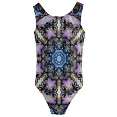 Abstract Kaleidoscope Digital Kids  Cut-out Back One Piece Swimsuit