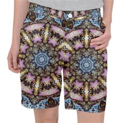 Abstract Kaleidoscope Digital Women s Pocket Shorts