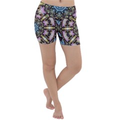 Abstract Kaleidoscope Digital Lightweight Velour Yoga Shorts