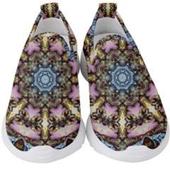 Abstract Kaleidoscope Digital Kids  Slip On Sneakers