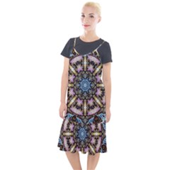 Abstract Kaleidoscope Digital Camis Fishtail Dress