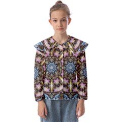 Abstract Kaleidoscope Digital Kids  Peter Pan Collar Blouse by Jancukart