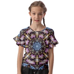 Abstract Kaleidoscope Digital Kids  Cut Out Flutter Sleeves by Jancukart