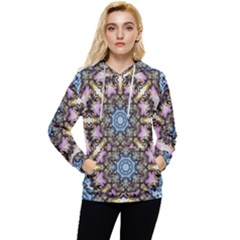 Abstract Kaleidoscope Digital Women s Lightweight Drawstring Hoodie