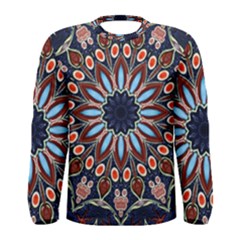 Abstract Kaleidoscope Digital Men s Long Sleeve Tee