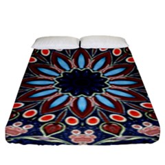 Abstract Kaleidoscope Digital Fitted Sheet (king Size) by Jancukart