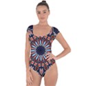 Abstract Kaleidoscope Digital Short Sleeve Leotard  View1