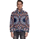 Abstract Kaleidoscope Digital Men s Puffer Bubble Jacket Coat View1