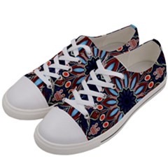 Abstract Kaleidoscope Digital Women s Low Top Canvas Sneakers by Jancukart